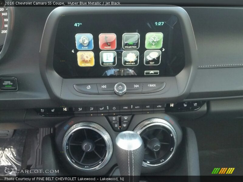 Hyper Blue Metallic / Jet Black 2016 Chevrolet Camaro SS Coupe