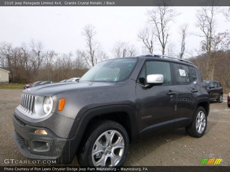 Granite Crystal Metallic / Black 2016 Jeep Renegade Limited 4x4