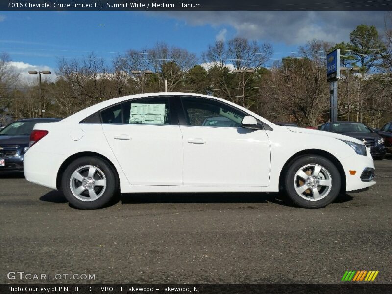 Summit White / Medium Titanium 2016 Chevrolet Cruze Limited LT