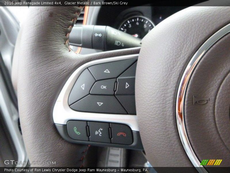 Glacier Metallic / Bark Brown/Ski Grey 2016 Jeep Renegade Limited 4x4