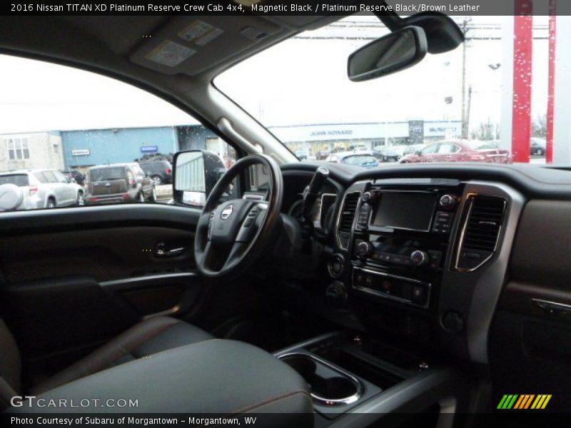Magnetic Black / Platinum Reserve Black/Brown Leather 2016 Nissan TITAN XD Platinum Reserve Crew Cab 4x4