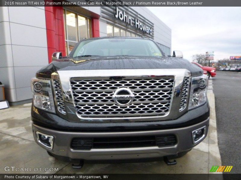 Magnetic Black / Platinum Reserve Black/Brown Leather 2016 Nissan TITAN XD Platinum Reserve Crew Cab 4x4
