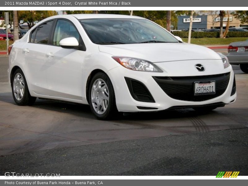 Crystal White Pearl Mica / Black 2011 Mazda MAZDA3 i Sport 4 Door