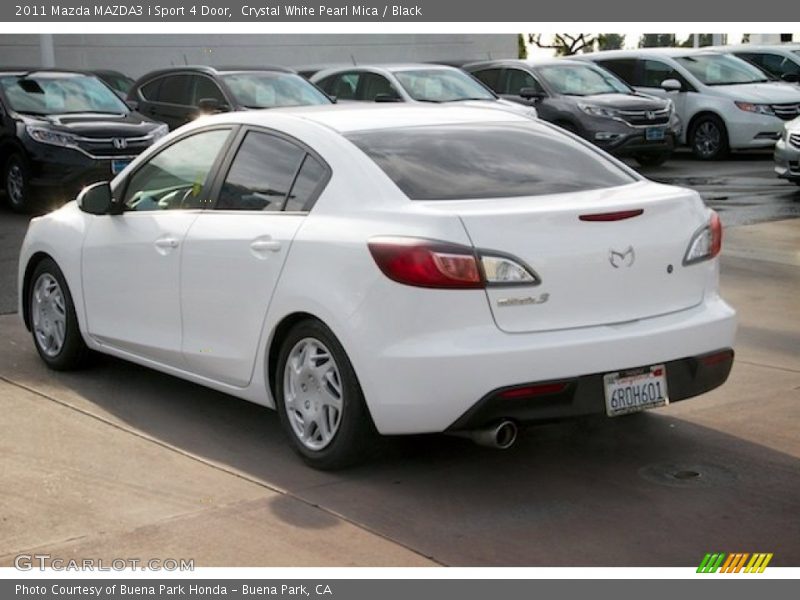 Crystal White Pearl Mica / Black 2011 Mazda MAZDA3 i Sport 4 Door