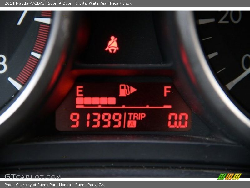 Crystal White Pearl Mica / Black 2011 Mazda MAZDA3 i Sport 4 Door