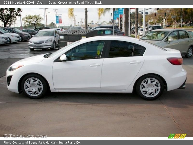 Crystal White Pearl Mica / Black 2011 Mazda MAZDA3 i Sport 4 Door
