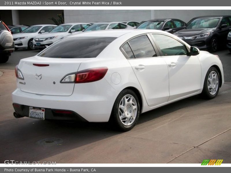 Crystal White Pearl Mica / Black 2011 Mazda MAZDA3 i Sport 4 Door
