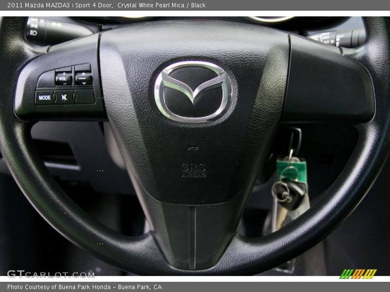 Crystal White Pearl Mica / Black 2011 Mazda MAZDA3 i Sport 4 Door