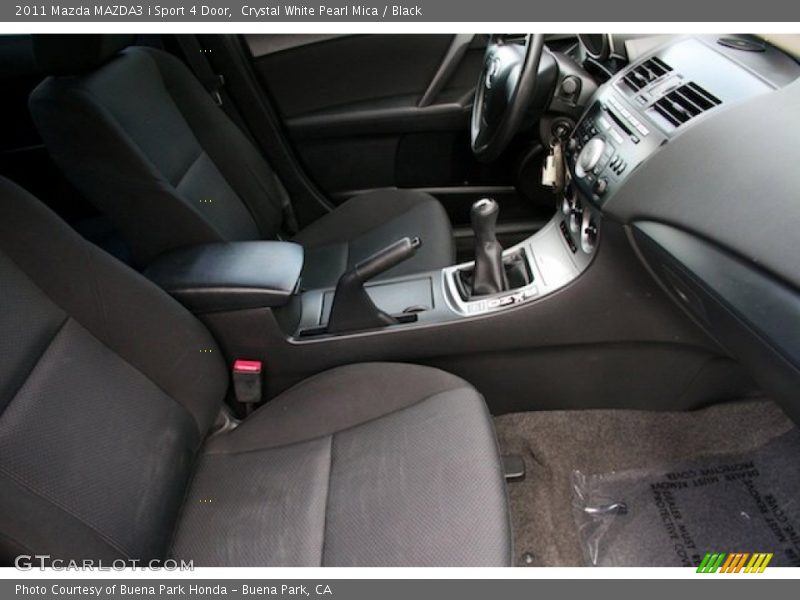 Crystal White Pearl Mica / Black 2011 Mazda MAZDA3 i Sport 4 Door