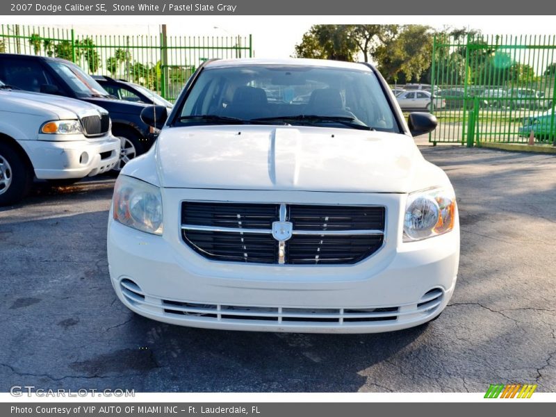 Stone White / Pastel Slate Gray 2007 Dodge Caliber SE