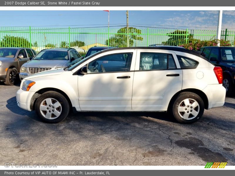 Stone White / Pastel Slate Gray 2007 Dodge Caliber SE