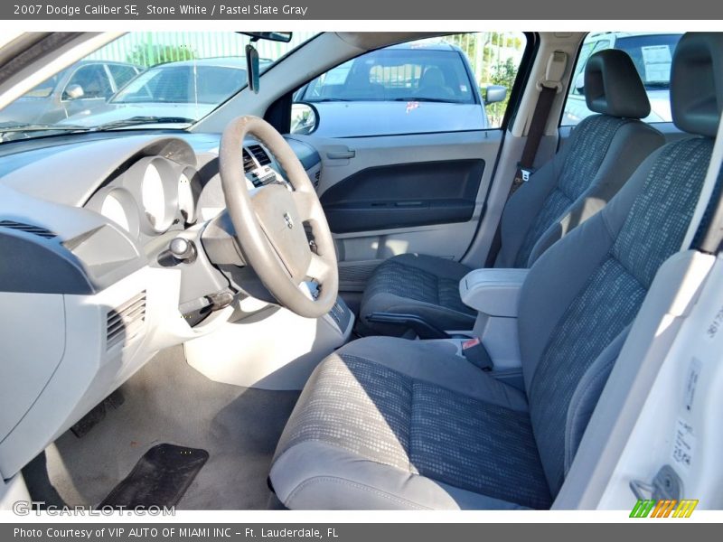 Stone White / Pastel Slate Gray 2007 Dodge Caliber SE