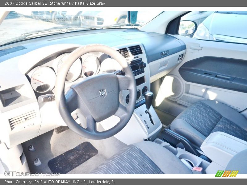 Stone White / Pastel Slate Gray 2007 Dodge Caliber SE