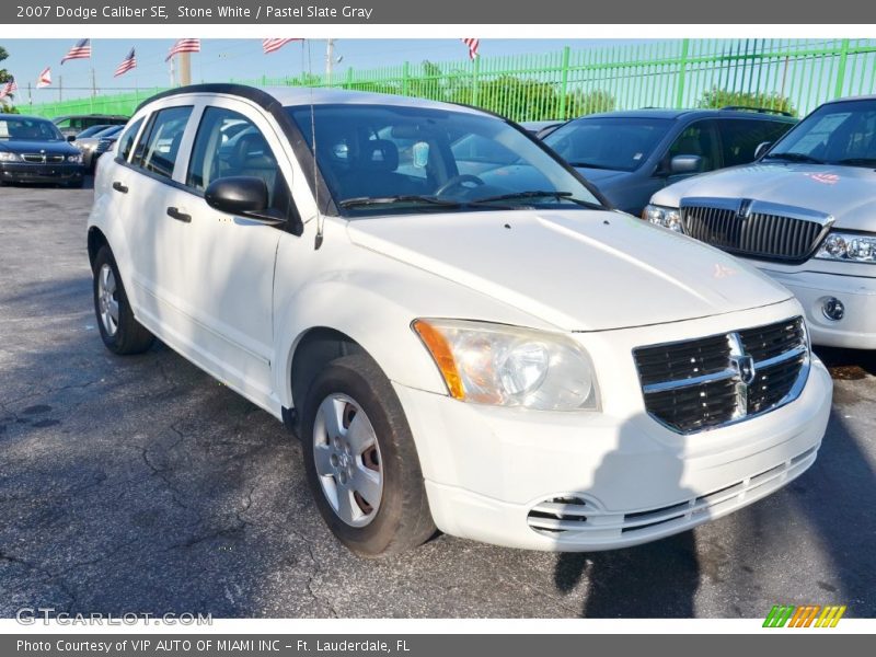 Stone White / Pastel Slate Gray 2007 Dodge Caliber SE