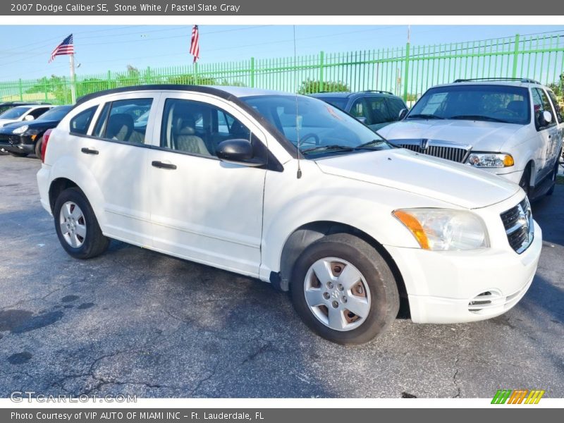 Stone White / Pastel Slate Gray 2007 Dodge Caliber SE