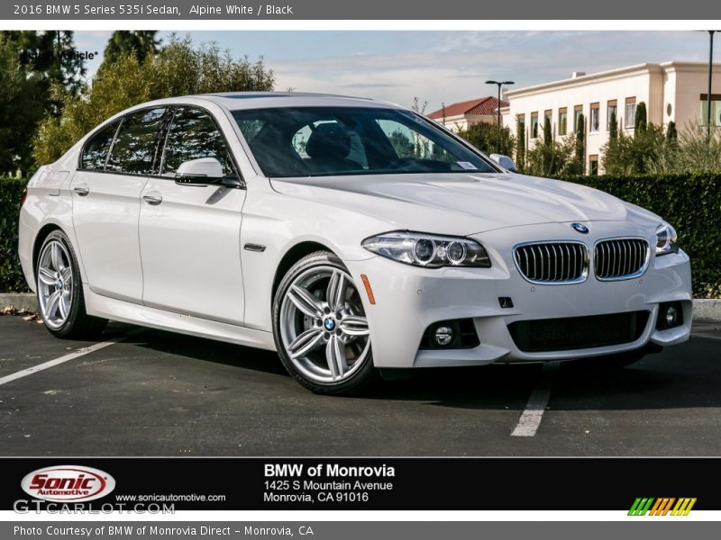 Alpine White / Black 2016 BMW 5 Series 535i Sedan