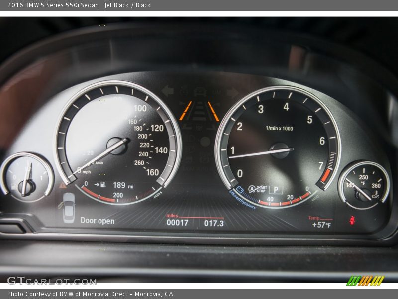 Jet Black / Black 2016 BMW 5 Series 550i Sedan