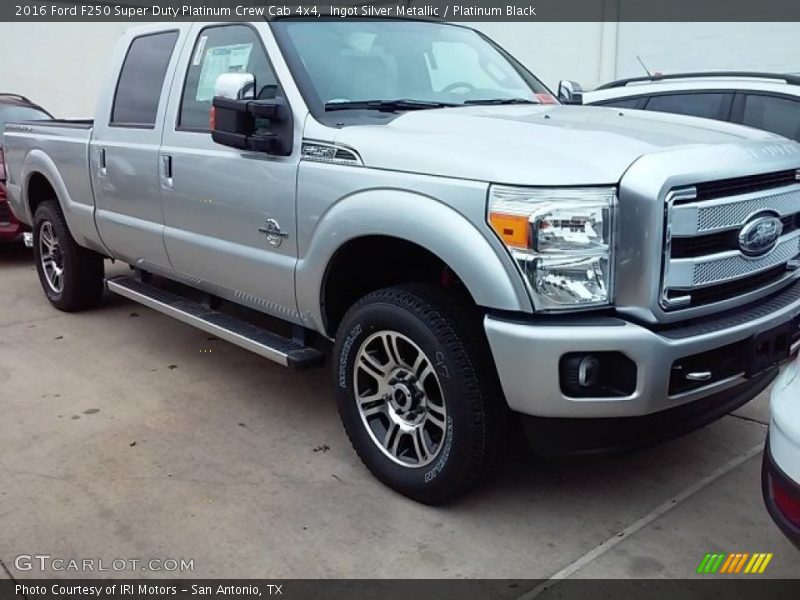 Ingot Silver Metallic / Platinum Black 2016 Ford F250 Super Duty Platinum Crew Cab 4x4