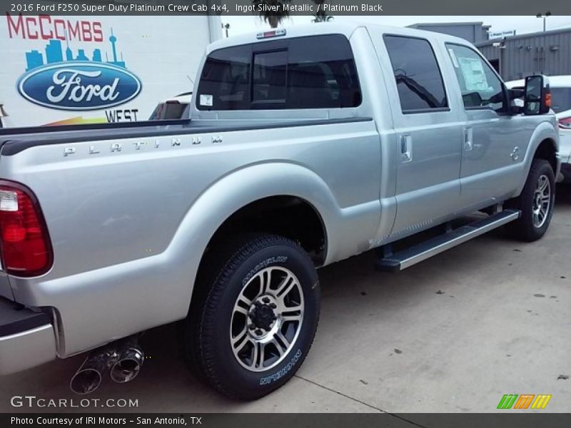 Ingot Silver Metallic / Platinum Black 2016 Ford F250 Super Duty Platinum Crew Cab 4x4