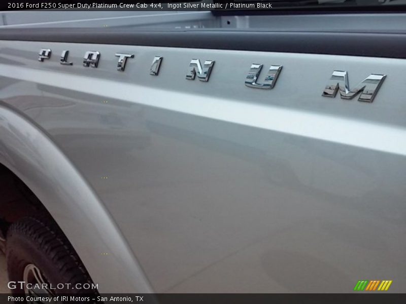 Ingot Silver Metallic / Platinum Black 2016 Ford F250 Super Duty Platinum Crew Cab 4x4
