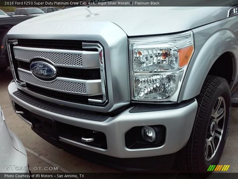 Ingot Silver Metallic / Platinum Black 2016 Ford F250 Super Duty Platinum Crew Cab 4x4