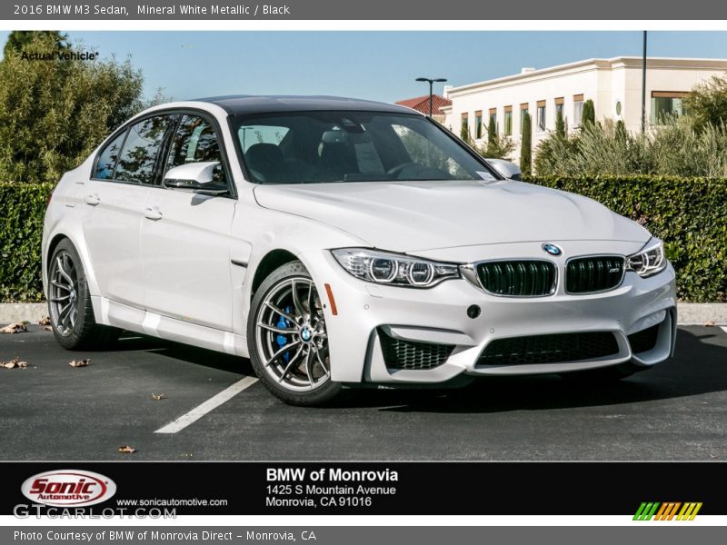 Mineral White Metallic / Black 2016 BMW M3 Sedan