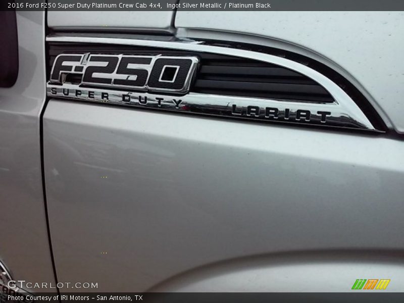 Ingot Silver Metallic / Platinum Black 2016 Ford F250 Super Duty Platinum Crew Cab 4x4