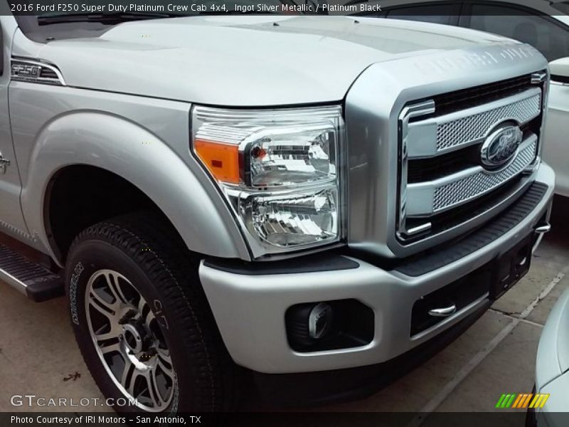 Ingot Silver Metallic / Platinum Black 2016 Ford F250 Super Duty Platinum Crew Cab 4x4