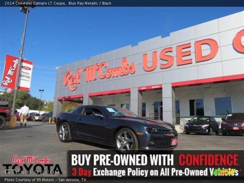 Blue Ray Metallic / Black 2014 Chevrolet Camaro LT Coupe