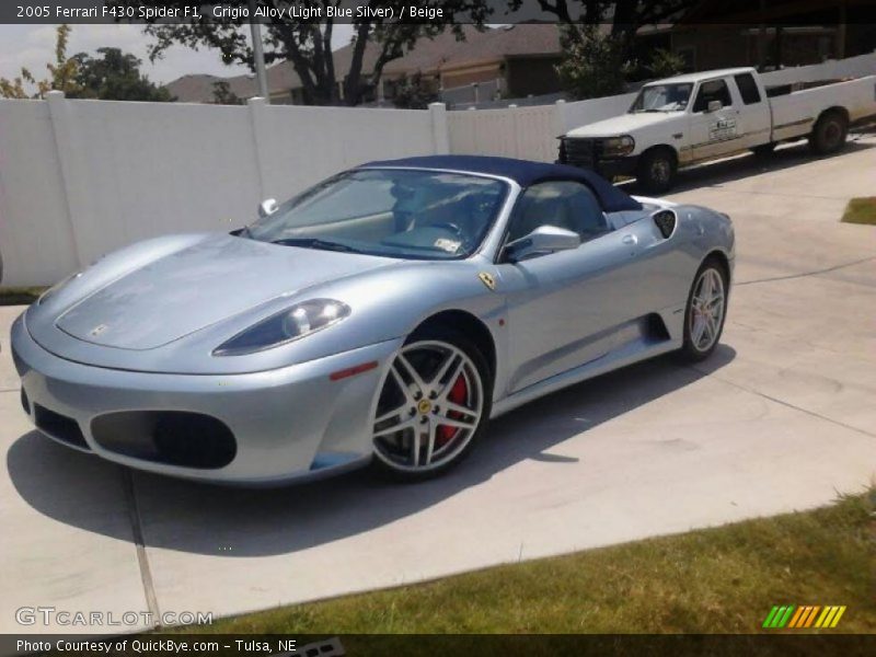 Grigio Alloy (Light Blue Silver) / Beige 2005 Ferrari F430 Spider F1