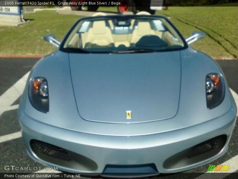 Grigio Alloy (Light Blue Silver) / Beige 2005 Ferrari F430 Spider F1