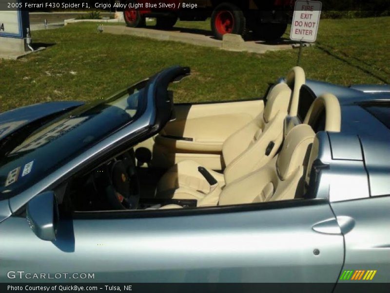 Grigio Alloy (Light Blue Silver) / Beige 2005 Ferrari F430 Spider F1