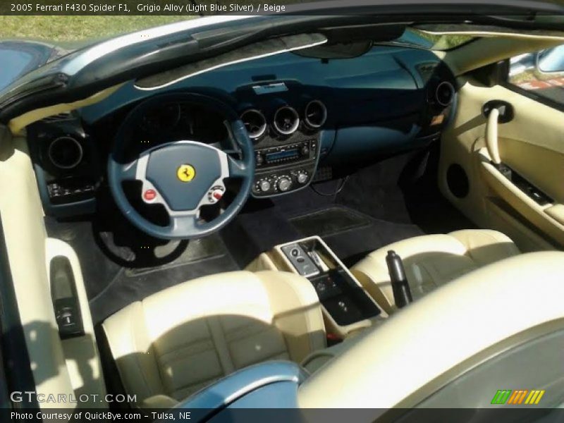 Grigio Alloy (Light Blue Silver) / Beige 2005 Ferrari F430 Spider F1