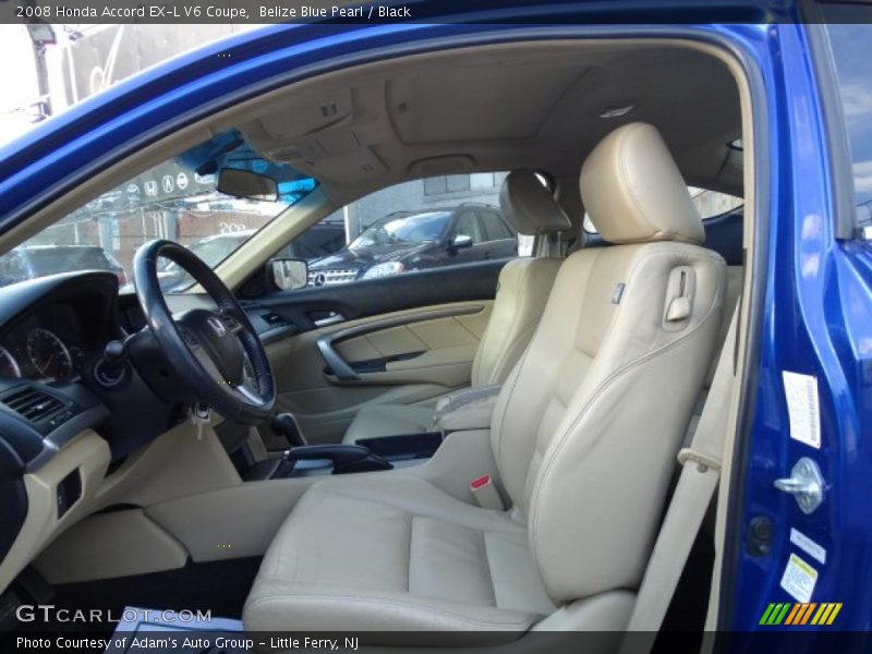 Belize Blue Pearl / Black 2008 Honda Accord EX-L V6 Coupe