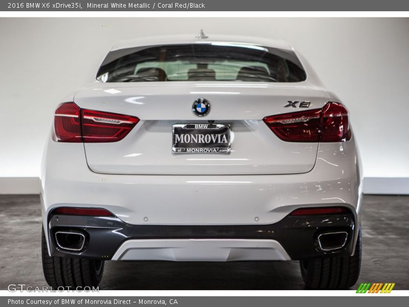 Mineral White Metallic / Coral Red/Black 2016 BMW X6 xDrive35i