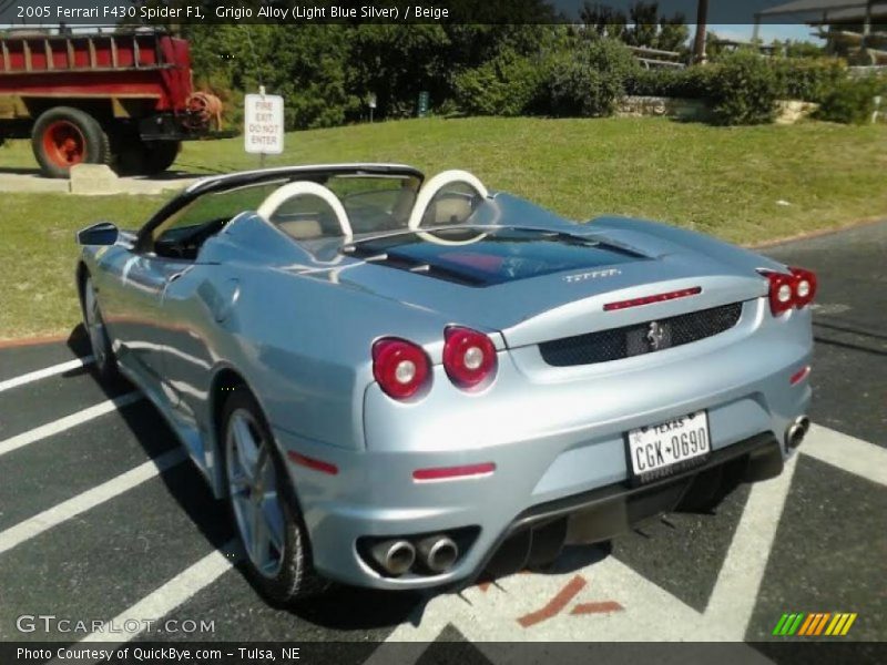 Grigio Alloy (Light Blue Silver) / Beige 2005 Ferrari F430 Spider F1
