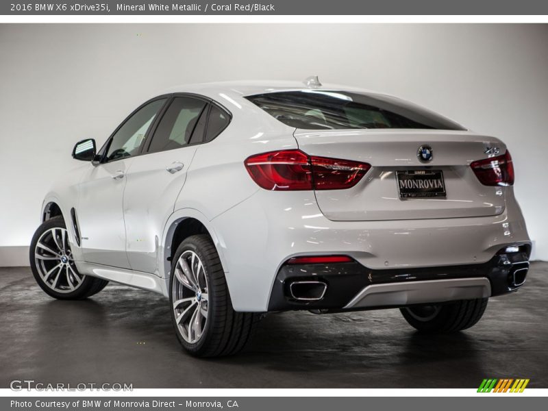 Mineral White Metallic / Coral Red/Black 2016 BMW X6 xDrive35i