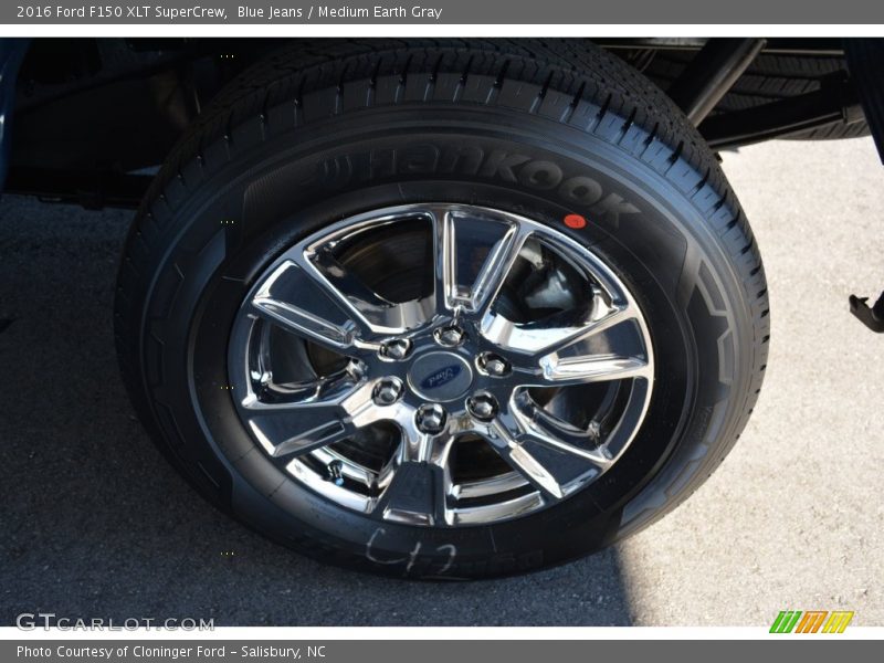 Blue Jeans / Medium Earth Gray 2016 Ford F150 XLT SuperCrew