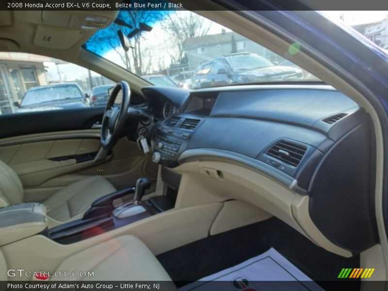 Belize Blue Pearl / Black 2008 Honda Accord EX-L V6 Coupe