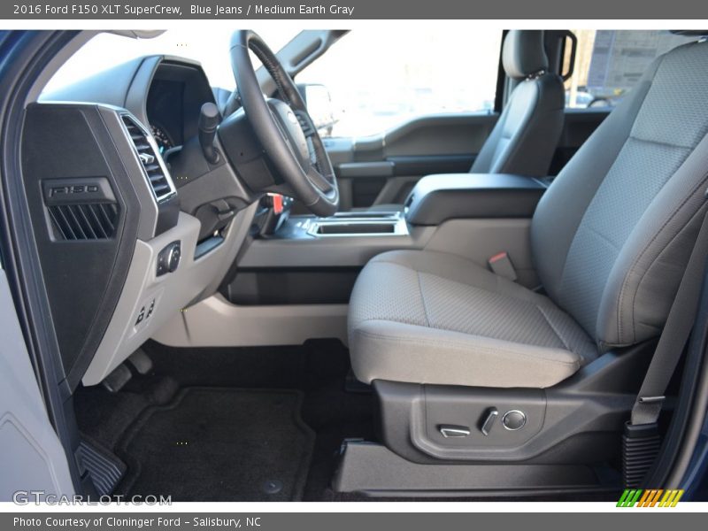 Blue Jeans / Medium Earth Gray 2016 Ford F150 XLT SuperCrew