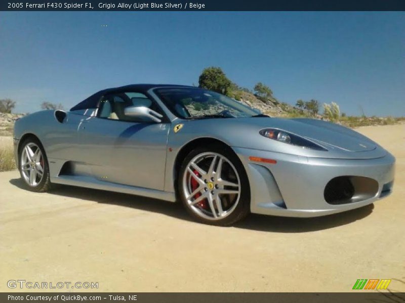 Grigio Alloy (Light Blue Silver) / Beige 2005 Ferrari F430 Spider F1
