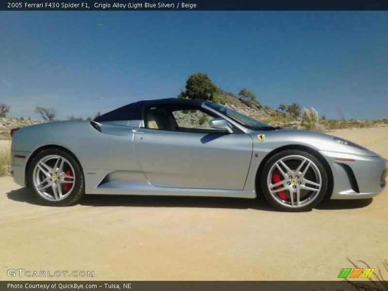 Grigio Alloy (Light Blue Silver) / Beige 2005 Ferrari F430 Spider F1