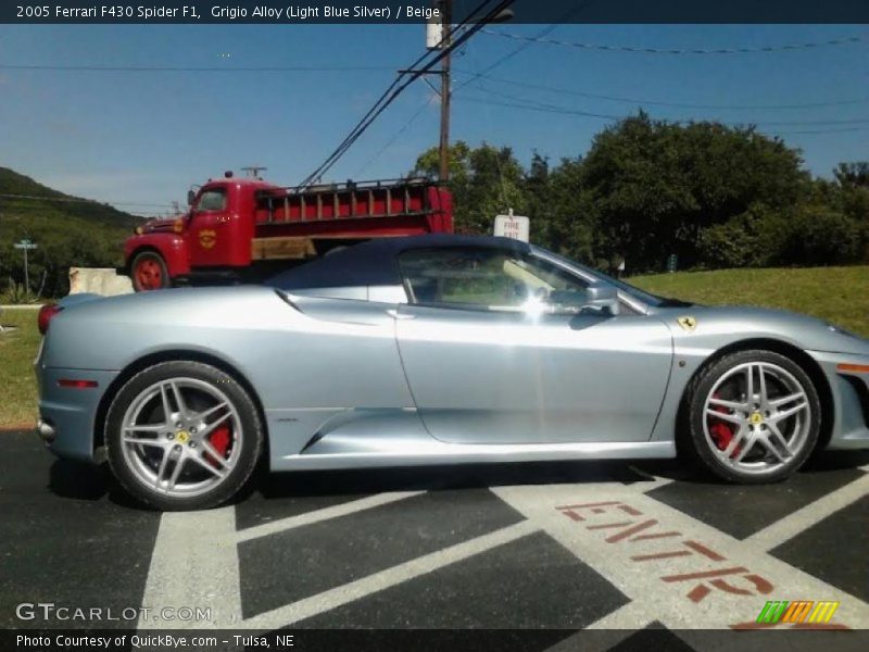 Grigio Alloy (Light Blue Silver) / Beige 2005 Ferrari F430 Spider F1