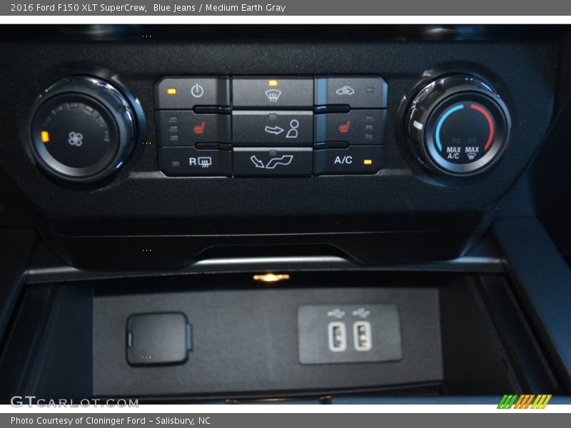 Blue Jeans / Medium Earth Gray 2016 Ford F150 XLT SuperCrew