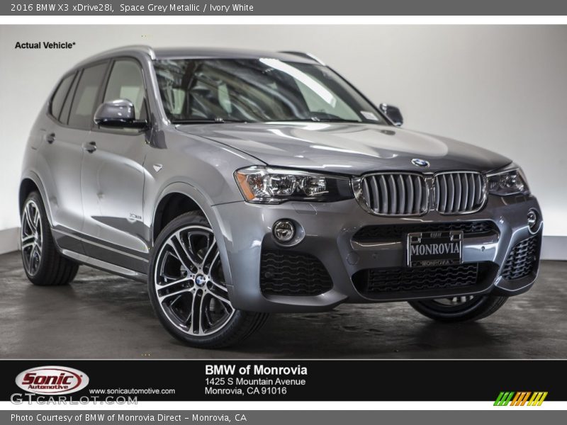 Space Grey Metallic / Ivory White 2016 BMW X3 xDrive28i