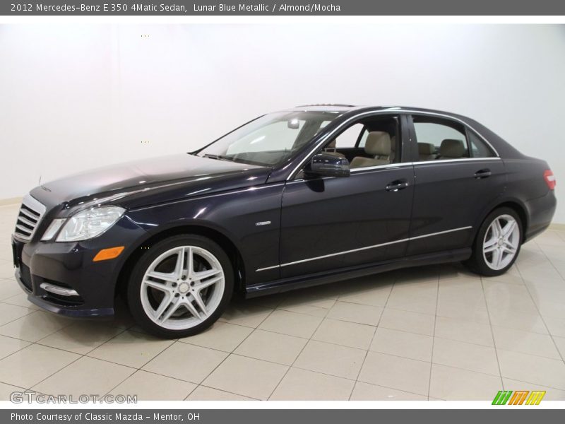 Lunar Blue Metallic / Almond/Mocha 2012 Mercedes-Benz E 350 4Matic Sedan