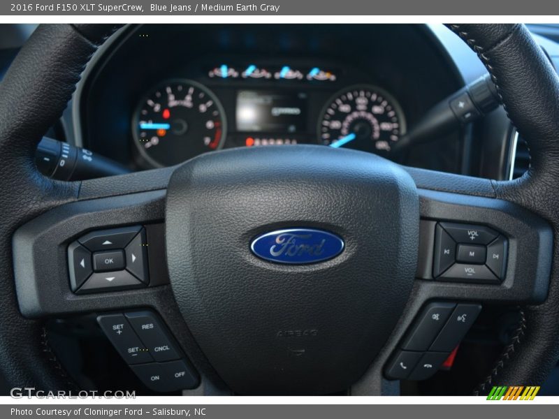 Blue Jeans / Medium Earth Gray 2016 Ford F150 XLT SuperCrew