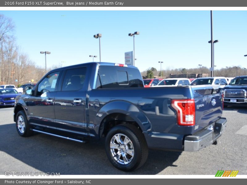 Blue Jeans / Medium Earth Gray 2016 Ford F150 XLT SuperCrew
