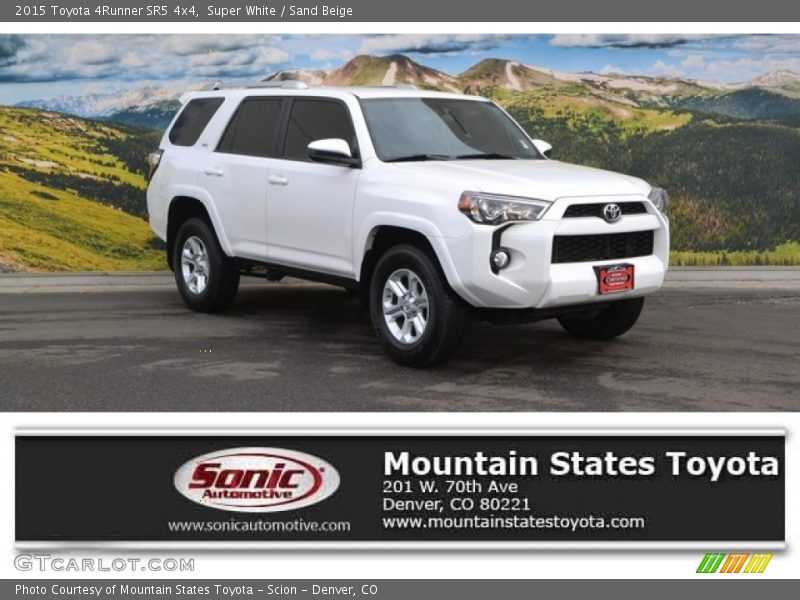 Super White / Sand Beige 2015 Toyota 4Runner SR5 4x4