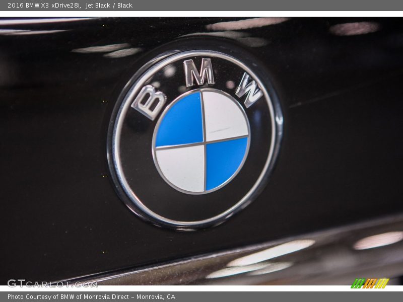 Jet Black / Black 2016 BMW X3 xDrive28i
